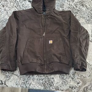 Carhartt Insulated Dark Brown Hooded Jacket